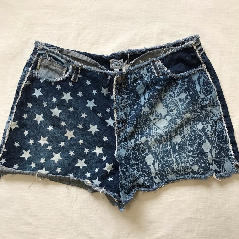 Carolina Blues Vintage Plus Size Jean Shorts Stars